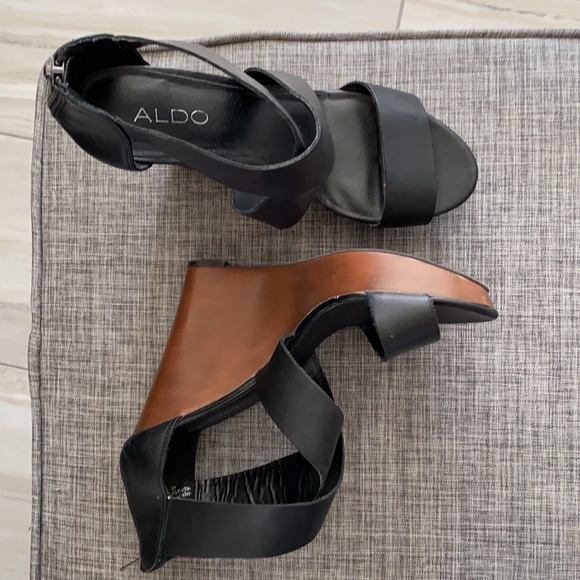 Aldo Black Wedges - Size 40 - Picture 4 of 5